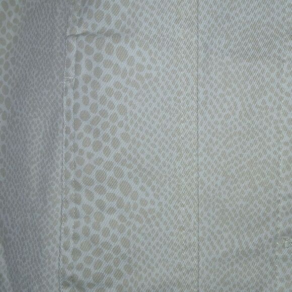 D & Co Denim and Co tan white snakeskin print denim jacket Sz S NWOT - Picture 4 of 6